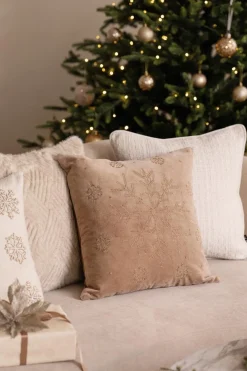 Putetrekk perler snøkrystall 48x48cm