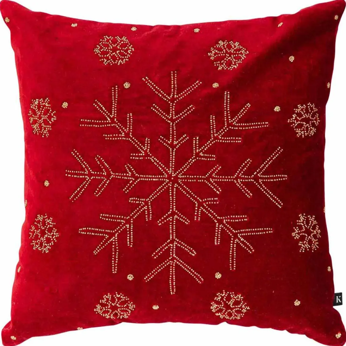 Putetrekk perler snøkrystall 48x48cm