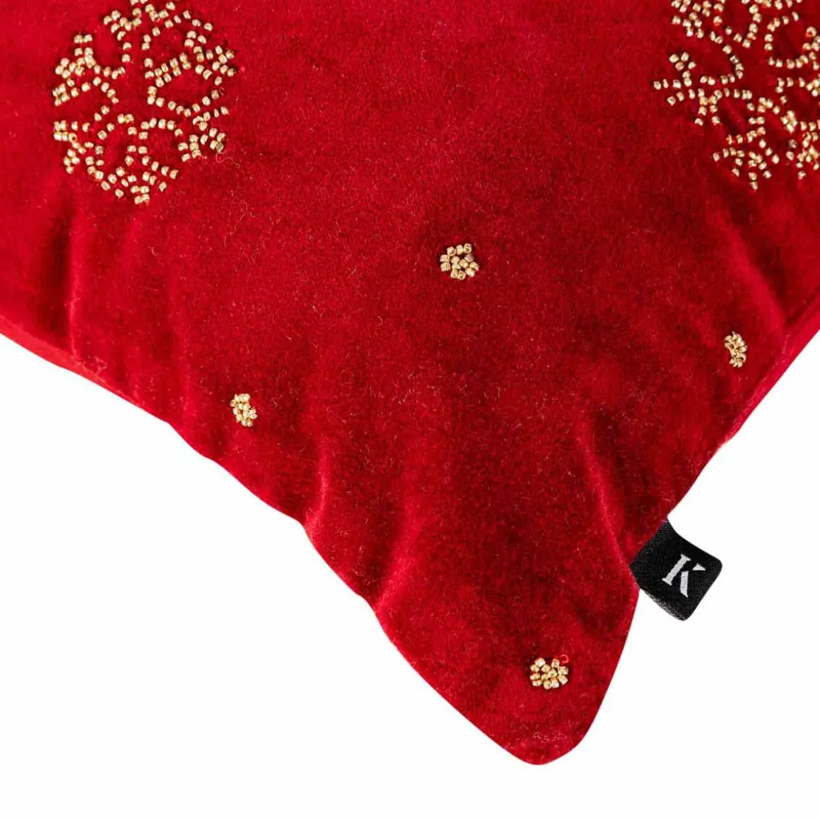 Putetrekk perler snøkrystall 48x48cm