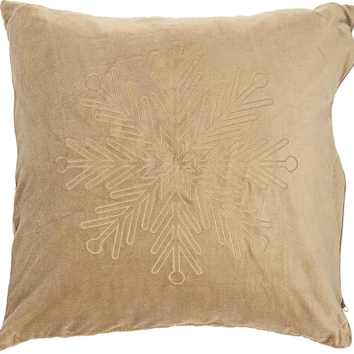 Putetrekk snøfnugg beige