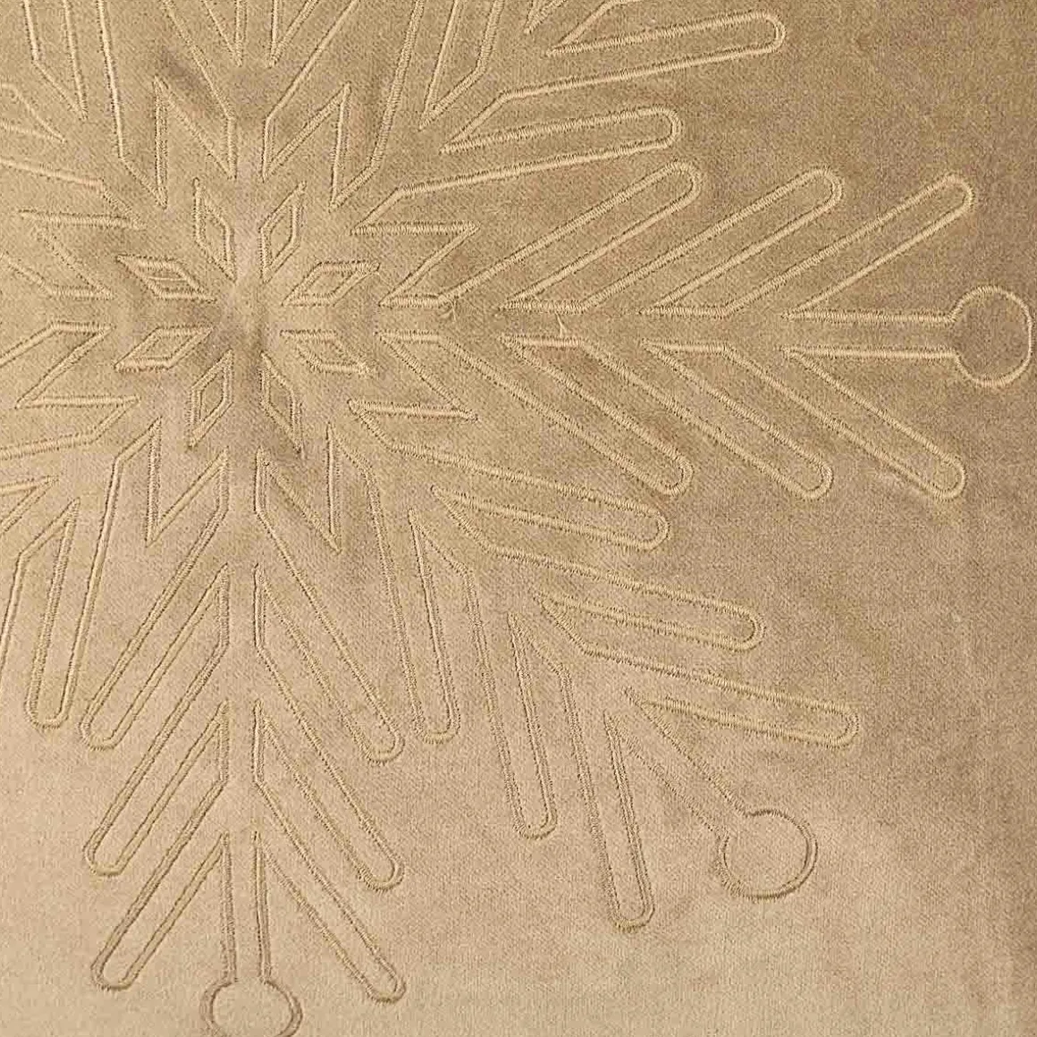 Putetrekk snøfnugg beige