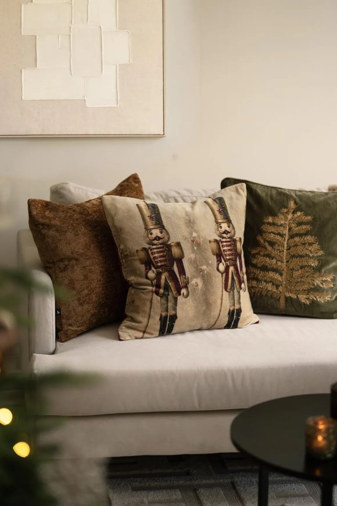 Putetrekk velur Nøtteknekkere 48x48cm