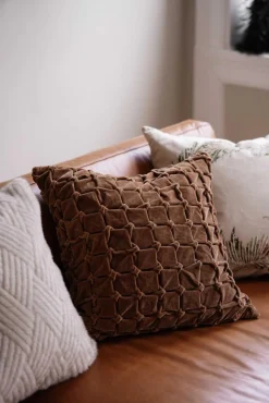 Putetrekk velur Sassari 48x48cm brun