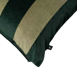 Putetrekk velur striper 48x48 cm, grønn