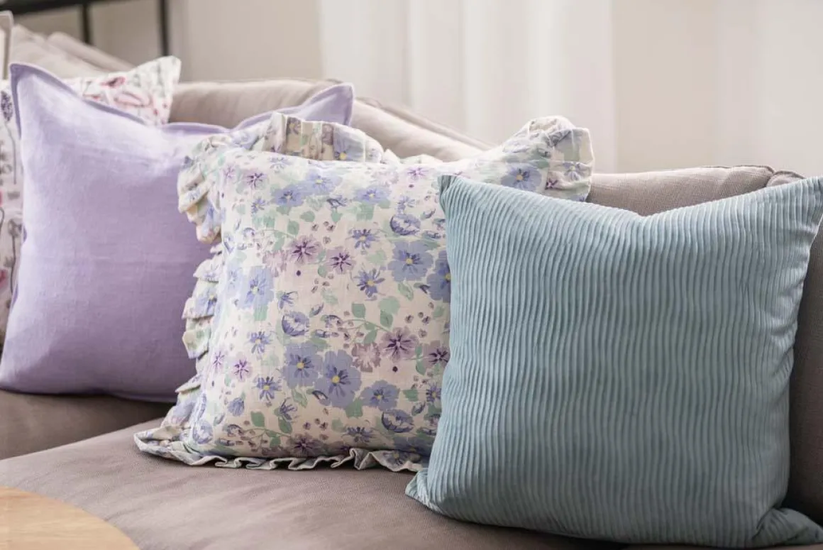 Putetrekk Waves 48x48 cm, aqua