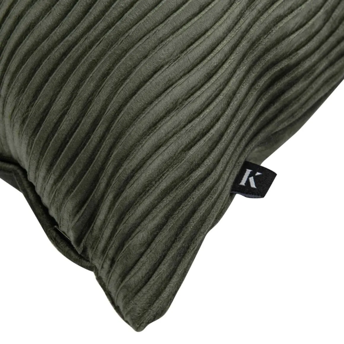 Putetrekk Waves 48x48 cm mørk grønn