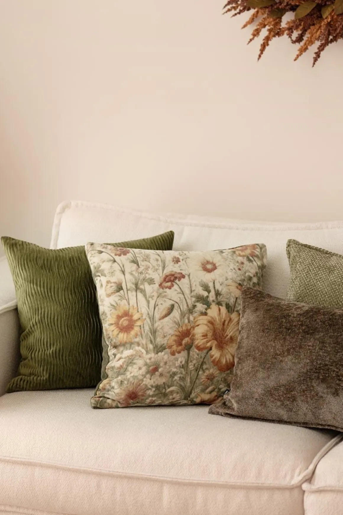 Putetrekk Waves 48x48cm grønn