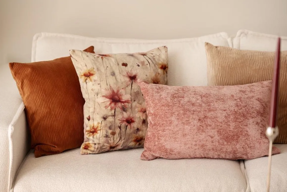 Putetrekk Waves 48x48cm rust