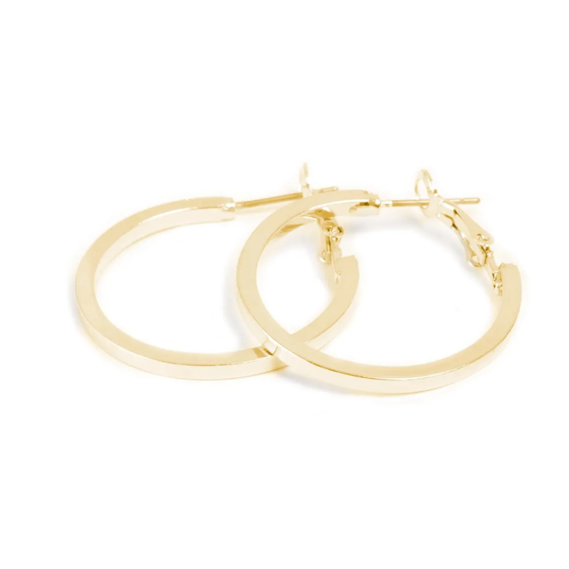 Øreringer, 30 mm, Gull