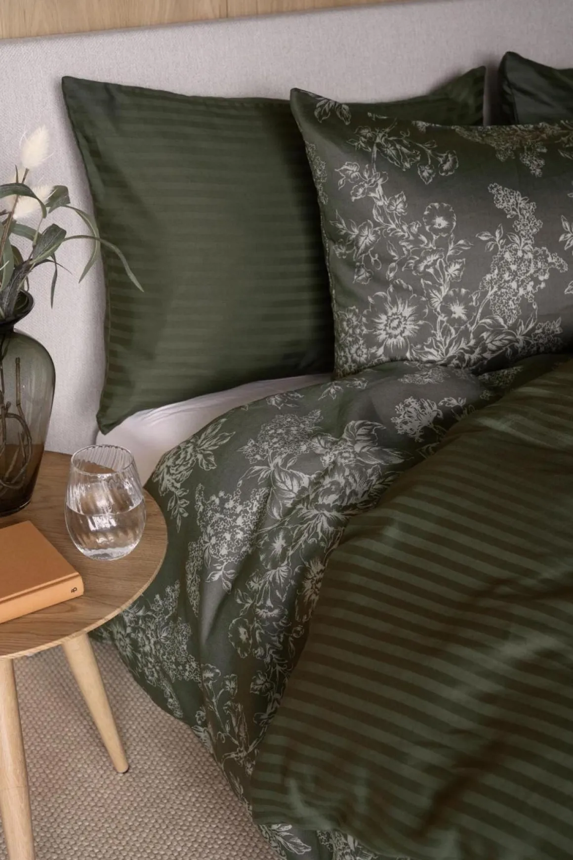 Sengesett Amalia Sateng 140x220 cm, grønn