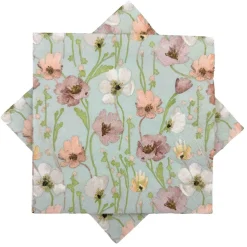 Serviett blomstring lys grønn