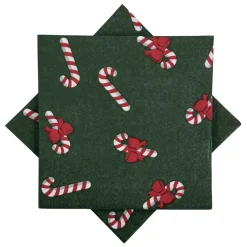 Serviett Candy cane grønn