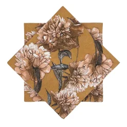 Serviett Hydrangea Oker