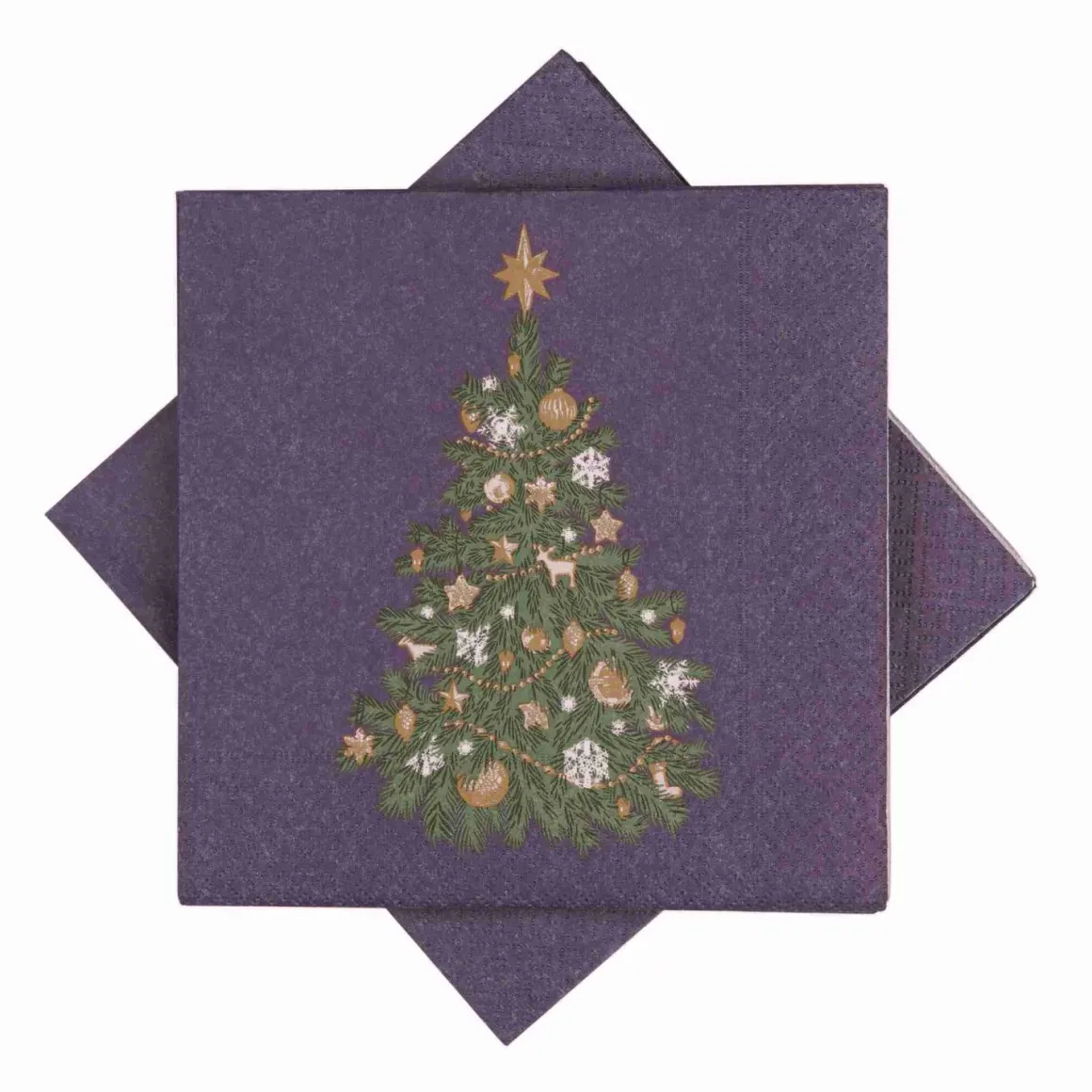 Serviett Juletre, lilla