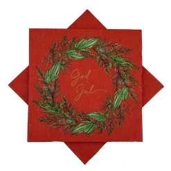 Serviett krans rød