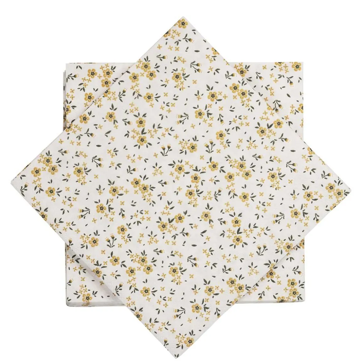 Serviett småblomster hvit