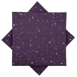 Serviett Småhjerter lilla