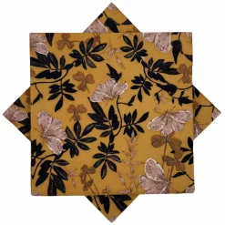 Serviett Sommerfugl oker