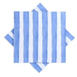 Serviett Stripe lyseblå