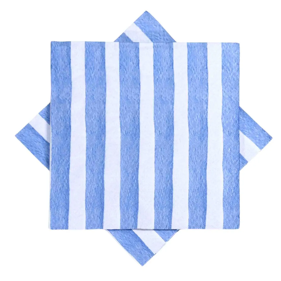 Serviett Stripe lyseblå