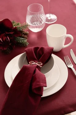 Serviettringer 4 pk sløyfe rød