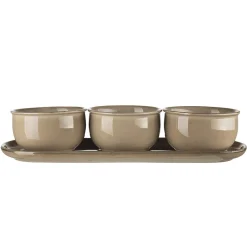 Skåler på fat stor 3 stykk