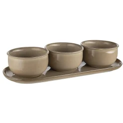 Skåler på fat stor 3 stykk