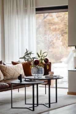 Sofabord Naima sort rund Ø56cm