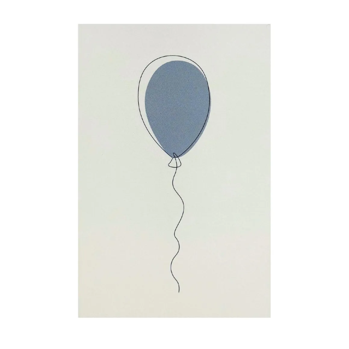 Stående kort Ballong blå