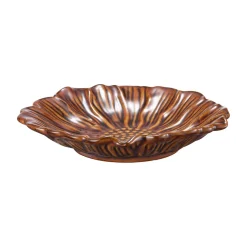Tallerken Bloom flower 15cm Cognac