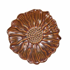Tallerken Bloom flower 15cm Cognac