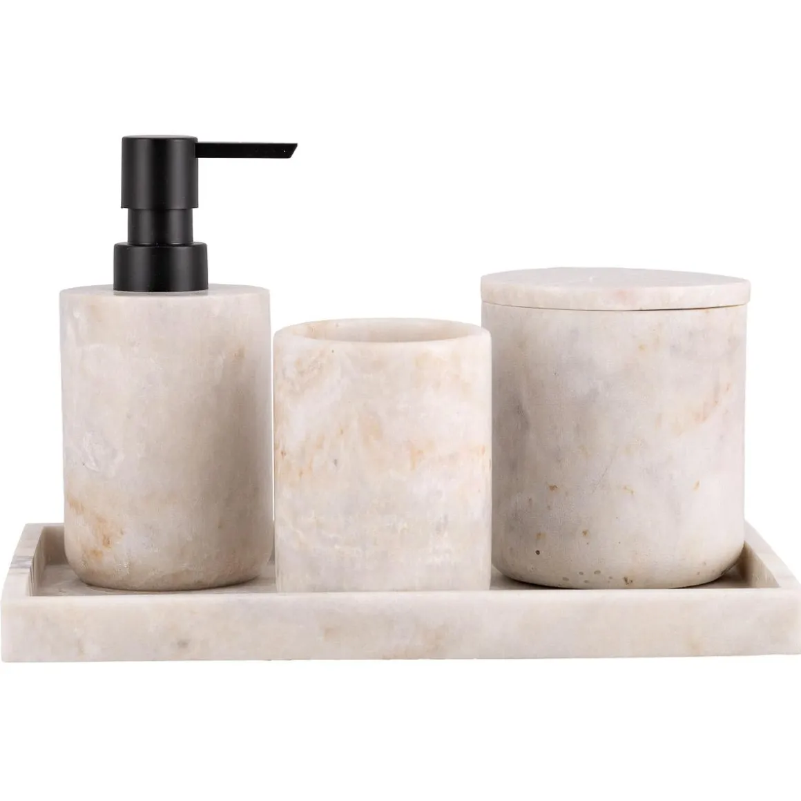 Tannbørsteholder marmor beige