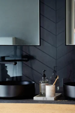 Tannbørsteholder marmor beige