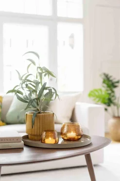 Telysholder Glimre 7,5cm brun