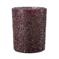 Telysholder Glitter burgunder 12,5 cm