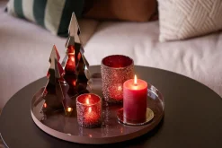 Telysholder Glitter burgunder 12,5 cm