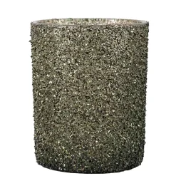 Telysholder Glitter Grønn 12,5cm