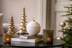 Telysholder Glitter Grønn 12,5cm