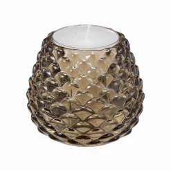 Telysholder Kongle 10cm lys brun