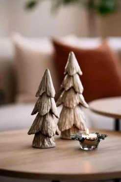 Telysholder Lønneblad 10cm Grønn