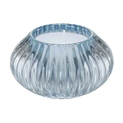 Telysholder rille lys blå