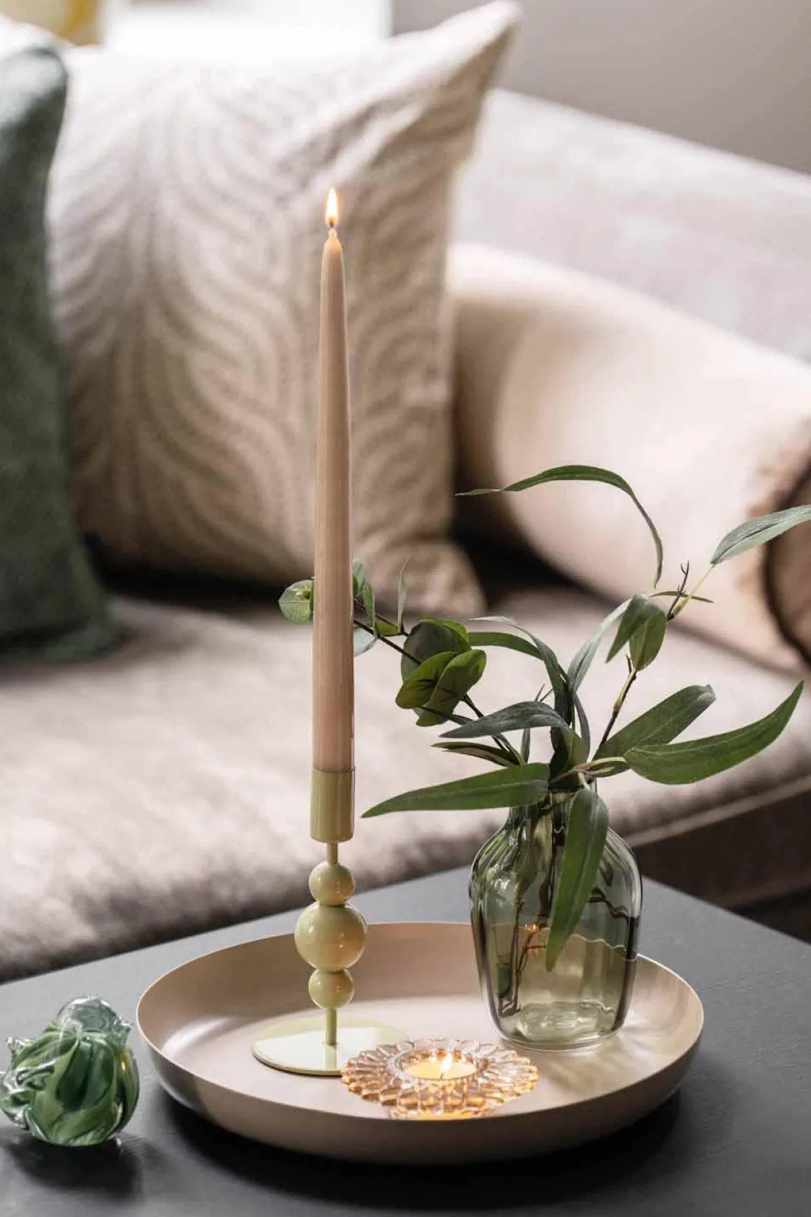 Vase Markblomst 15 cm grønn